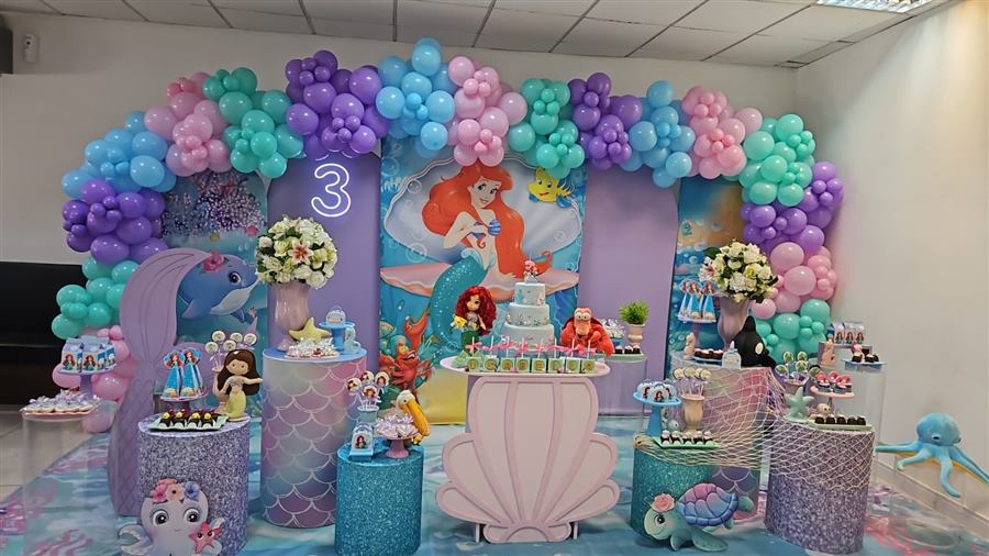 Decoração tema Pequena Sereia